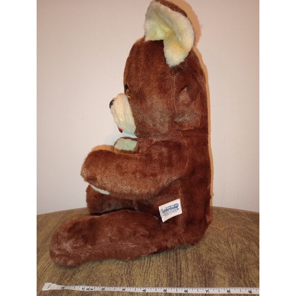 Knickerbocker Teddy Kuddles Wind Up Lullaby Music Plush Bear 18"  1950s-70s? - Picture 6 of 12